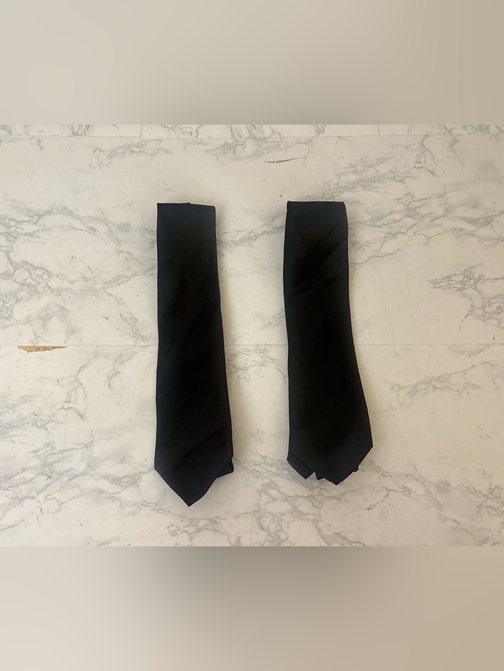 TieMart Men’s Black Tie Lot Of 2 Neckties 3 Inch Wide
